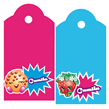 Tarjetas largas con cinta Shopkins 24u Pers